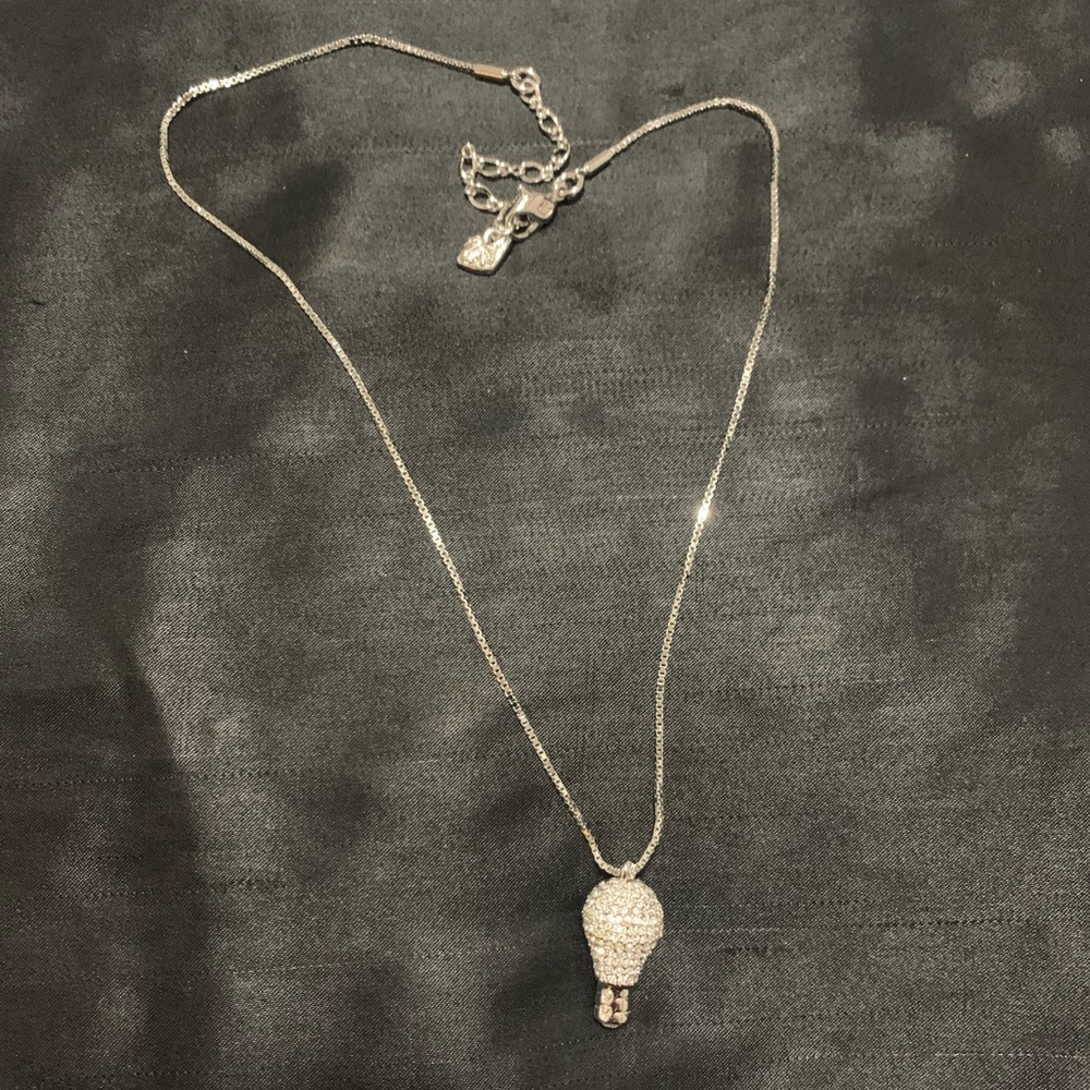 Swarovski Lightbulb Necklace. Swarovski Crystal.